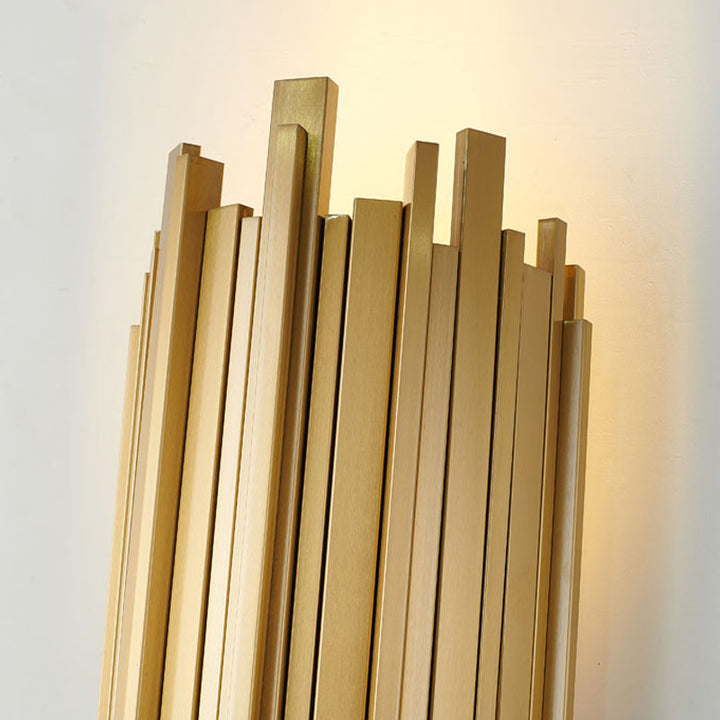 Brushed Gold Hairline Wall Sconce with Up/down Lighting by Bethel - view 3