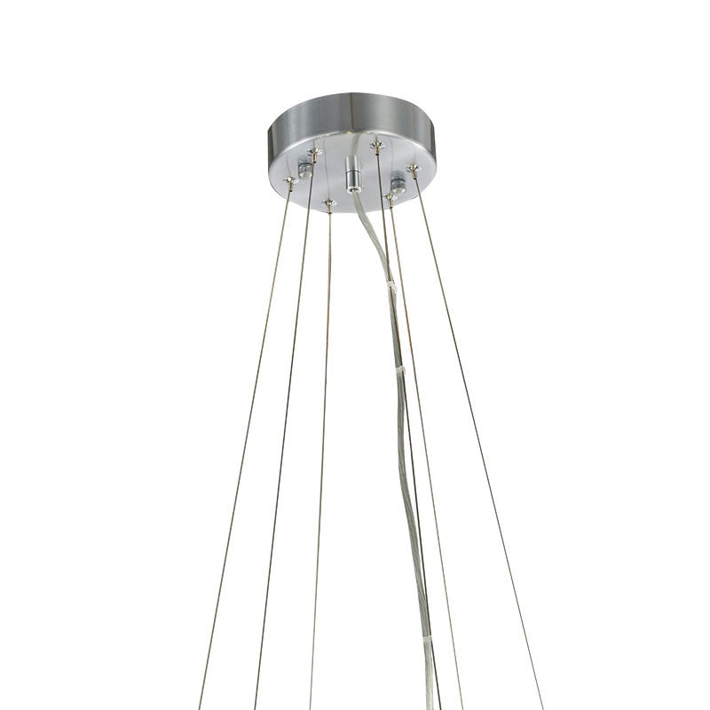 Two Tier Hairline Frame Chandelier with Clear Hanging Crystals by Bethel - view 14