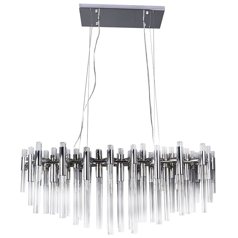 Metal Frame Chandelier with Clear Glass Rods by Bethel - view 2