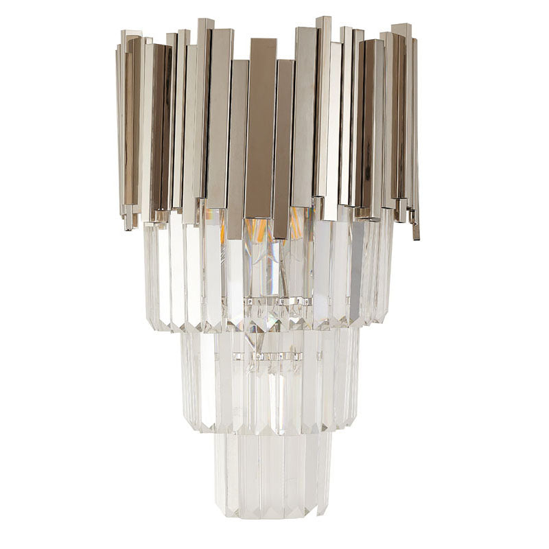 Hairline Wall Sconce with Clear Hanging Crystals by Bethel - view 2