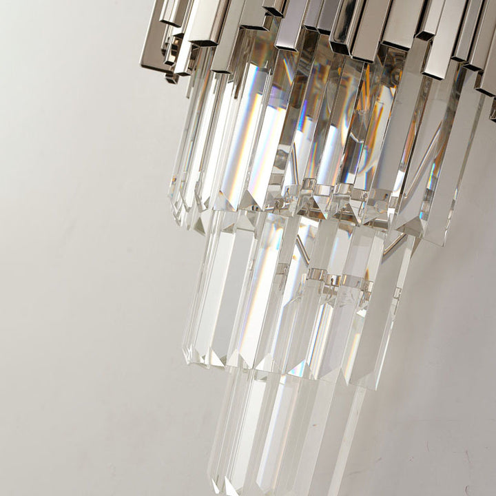 Hairline Wall Sconce with Clear Hanging Crystals by Bethel - view 3