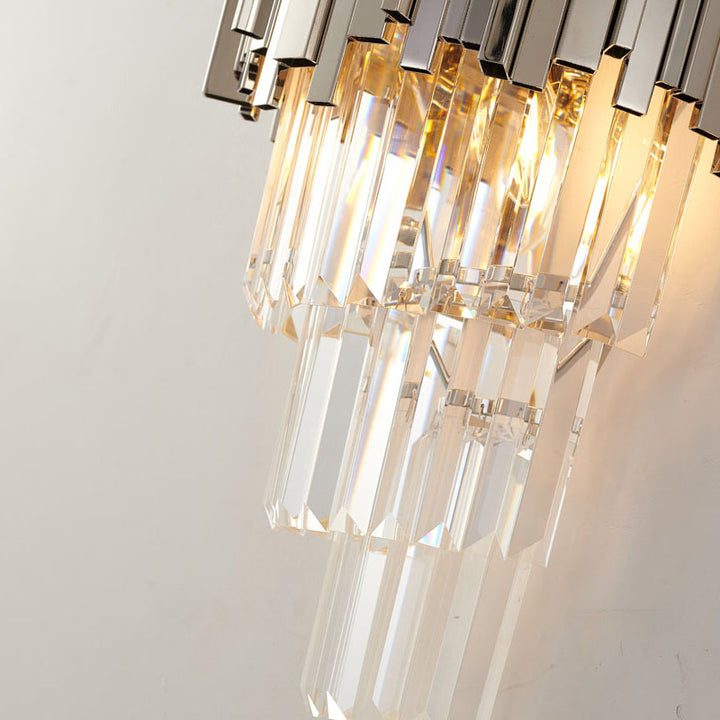 Hairline Wall Sconce with Clear Hanging Crystals by Bethel - view 4