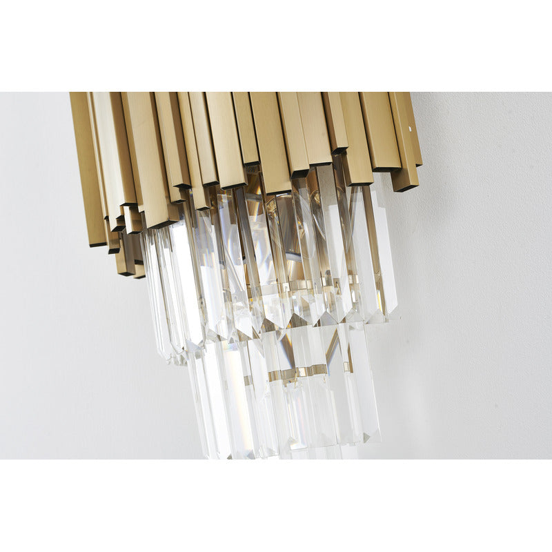 Hairline Wall Sconce with Clear Hanging Crystals by Bethel - view 20