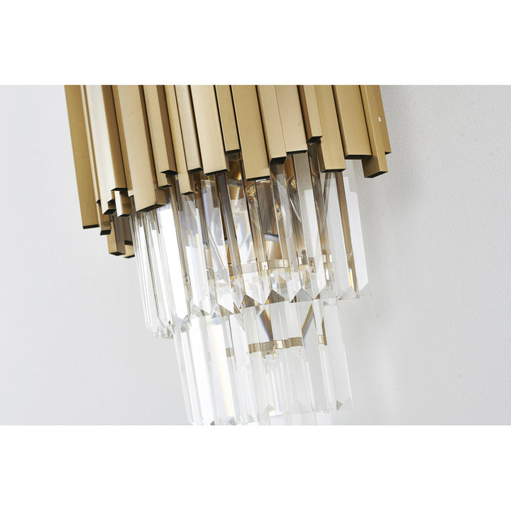 Hairline Wall Sconce with Clear Hanging Crystals by Bethel - view 20