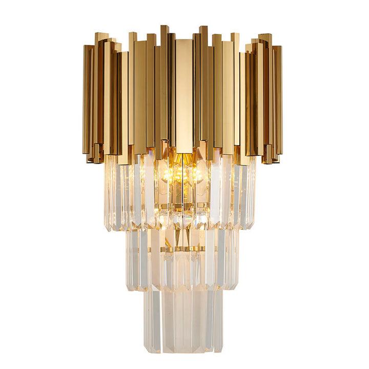 Hairline Wall Sconce with Clear Hanging Crystals by Bethel - view 10