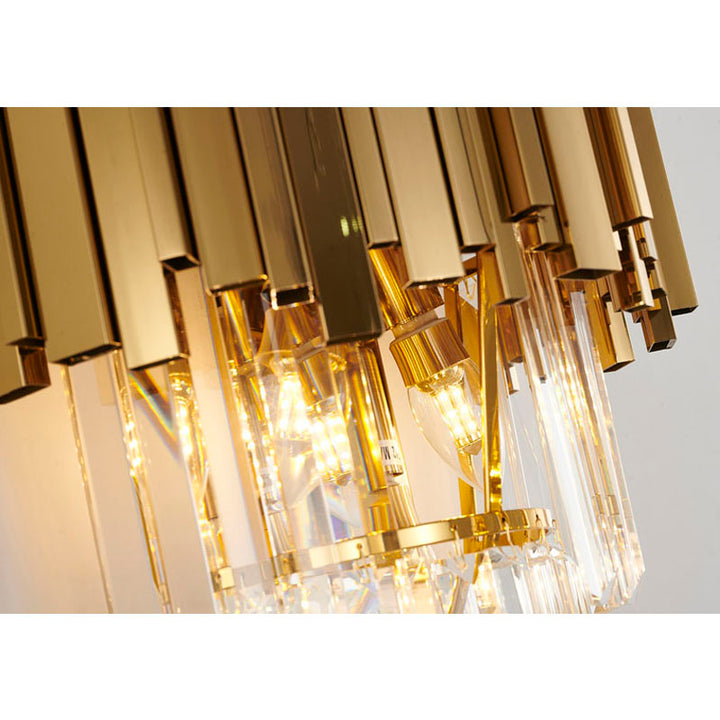 Hairline Wall Sconce with Clear Hanging Crystals by Bethel - view 14