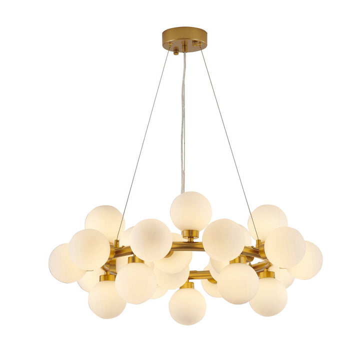 Glass Chandelier (MU28) in Gold by Bethel
