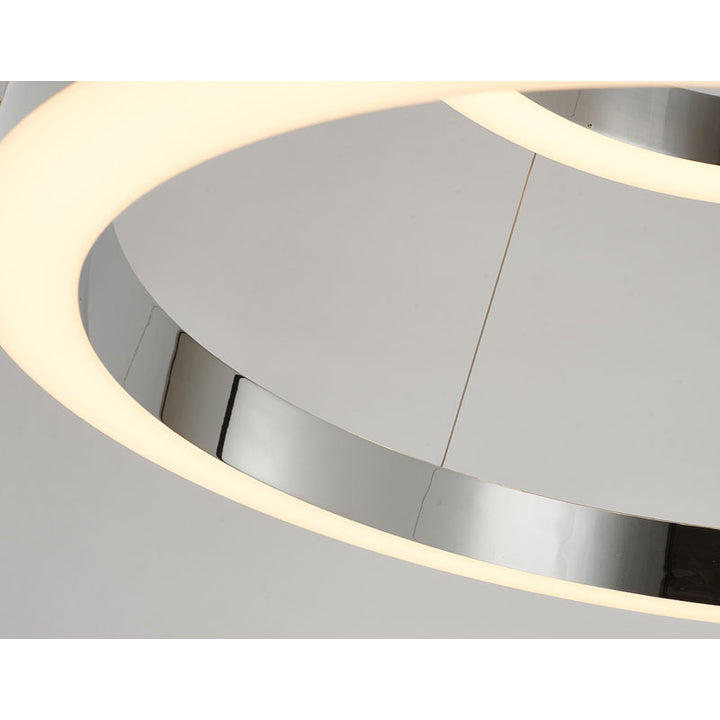 Stainless Steel Frame LED Light Fixture with Double Halo Ring by Bethel - view 5