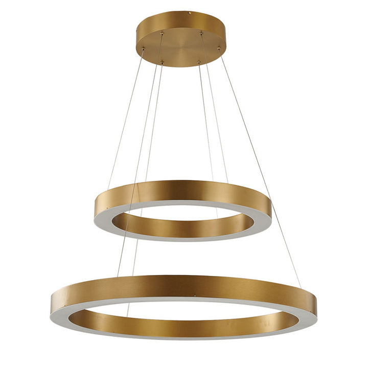 Stainless Steel Frame LED Light Fixture with Double Halo Ring by Bethel - view 11