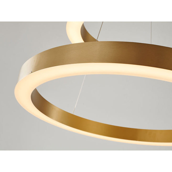Stainless Steel Frame LED Light Fixture with Double Halo Ring by Bethel - view 12