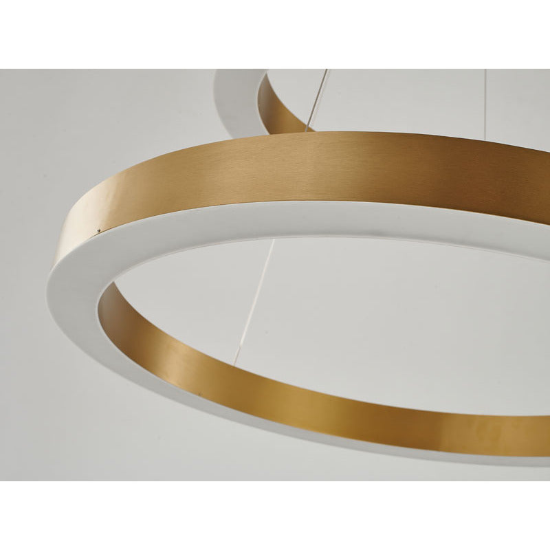 Stainless Steel Frame LED Light Fixture with Double Halo Ring by Bethel - view 13