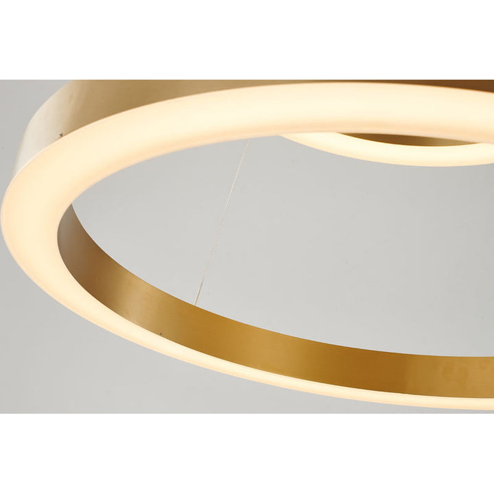Stainless Steel Frame LED Light Fixture with Double Halo Ring by Bethel - view 14