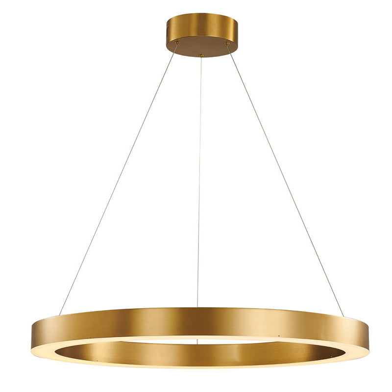 Halo Ring LED Light with Acrylic Diffuser in Antique Brass by Bethel