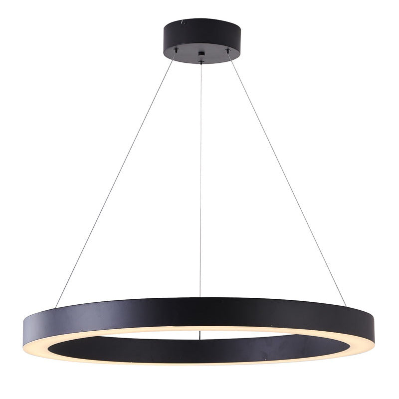Halo Ring LED Light with Acrylic Diffuser in Matte Black by Bethel
