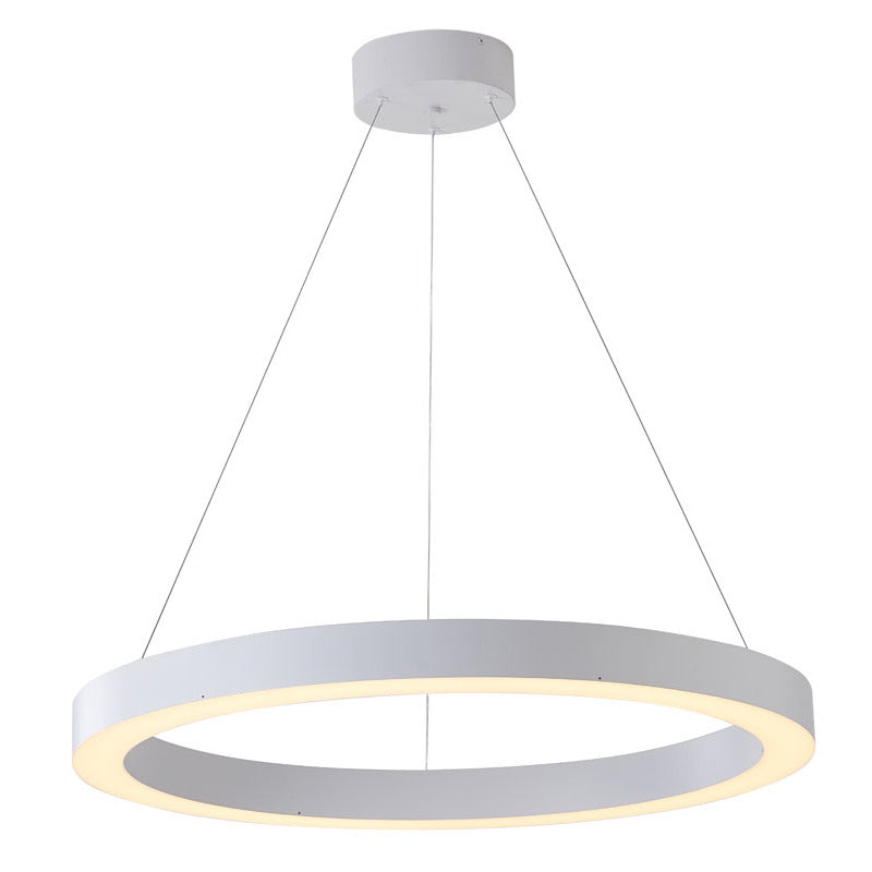 Halo Ring LED Light with Acrylic Diffuser in Matte White by Bethel