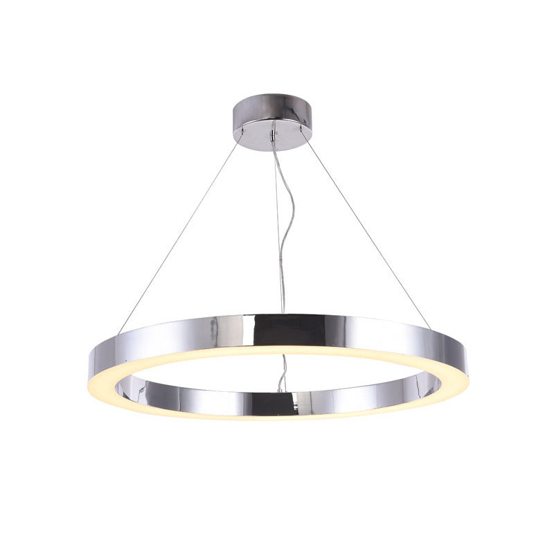 Halo Ring LED Light with Acrylic Diffuser in Chrome by Bethel