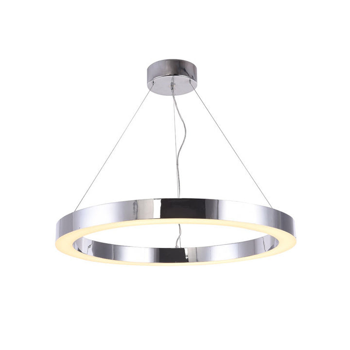 Halo Ring LED Light with Acrylic Diffuser in Chrome by Bethel