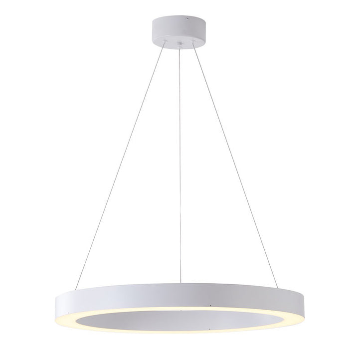 Halo Ring LED Light with Acrylic Diffuser in Matte White by Bethel
