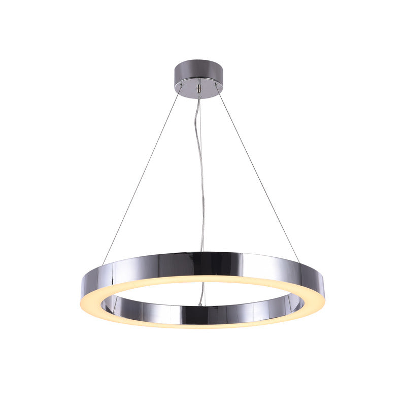 Halo Ring LED Light with Acrylic Diffuser in Chrome by Bethel
