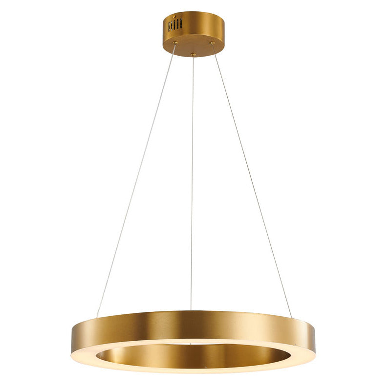 Halo Ring LED Light with Acrylic Diffuser in Antique Brass by Bethel