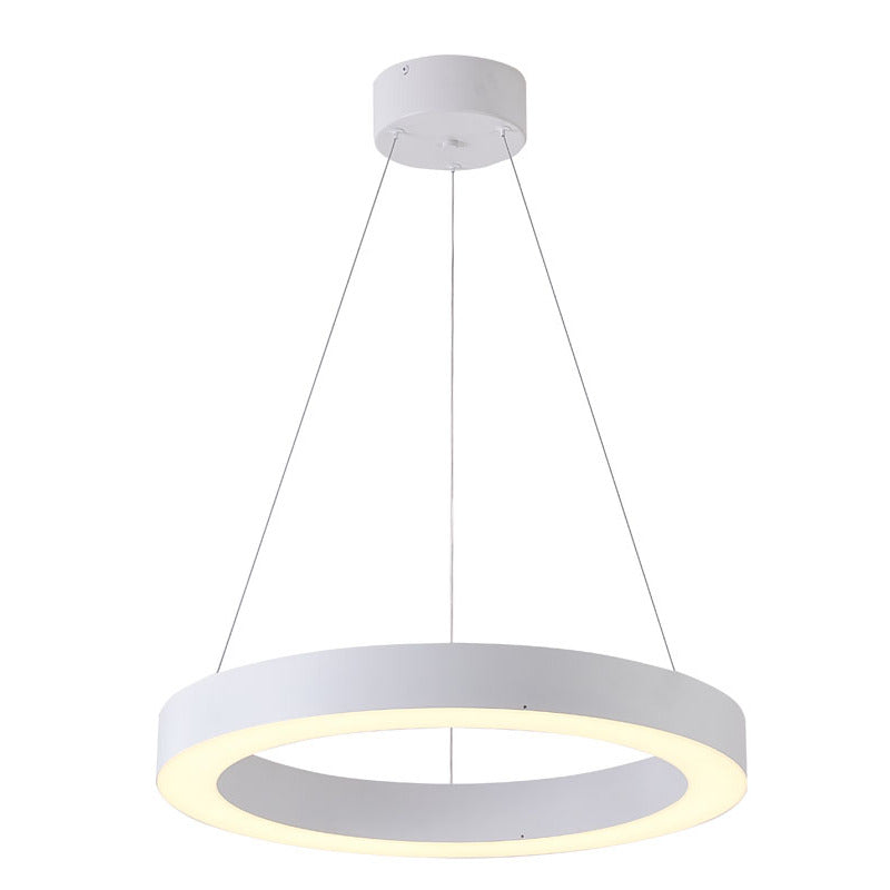 Halo Ring LED Light with Acrylic Diffuser in Matte White by Bethel
