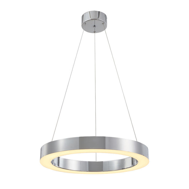Halo Ring LED Light with Acrylic Diffuser in Chrome by Bethel