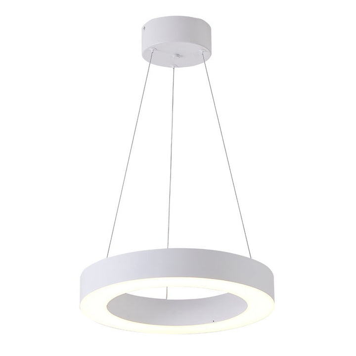 Halo Ring LED Light with Acrylic Diffuser in Matte White by Bethel