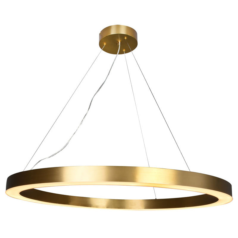 Halo Ring LED Light with Acrylic Diffuser in Antique Brass by Bethel