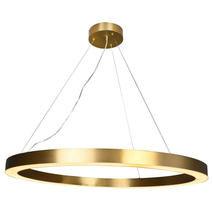 Halo Ring LED Light with Acrylic Diffuser in Antique Brass by Bethel