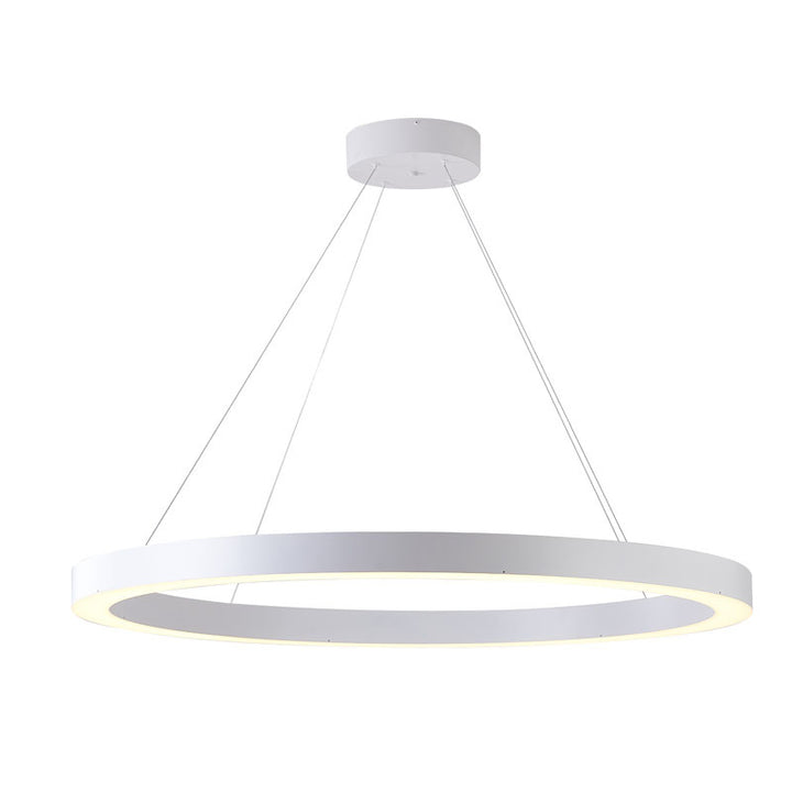 Halo Ring LED Light with Acrylic Diffuser in Matte White by Bethel