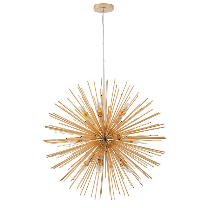 Aluminum Brass Sputnik Chandelier by Bethel - view 2