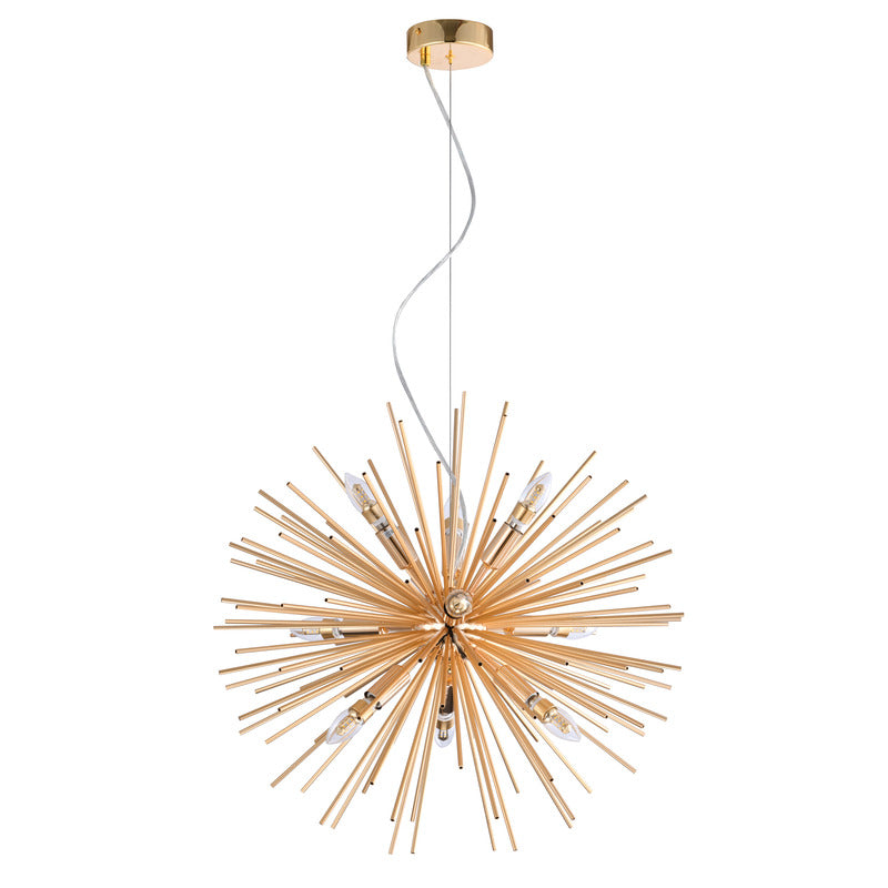 Gold Aluminum Sputnik Chandelier by Bethel - view 2