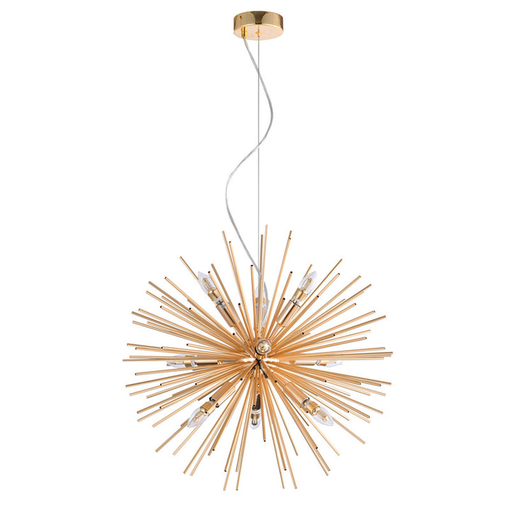 Gold Aluminum Sputnik Chandelier by Bethel - view 2