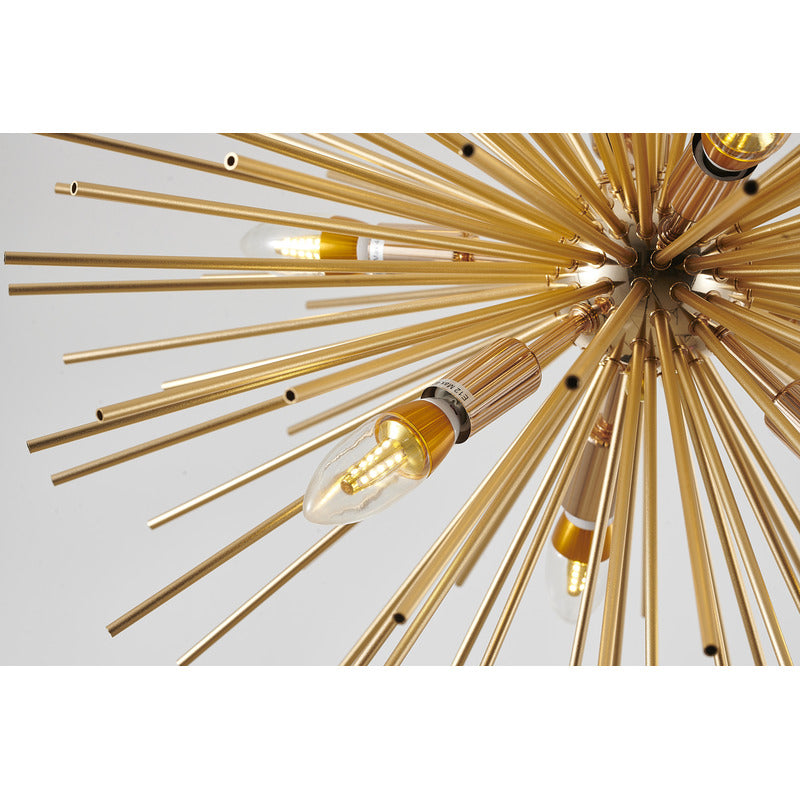 Gold Aluminum Sputnik Chandelier by Bethel - view 3