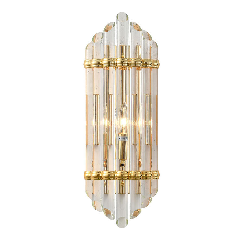 Frame Wall Sconce with Clear Glass Rods (MU45) in Gold by Bethel