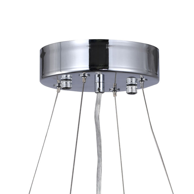 Stainless Steel Spiked Drum Chandelier by Bethel - view 4