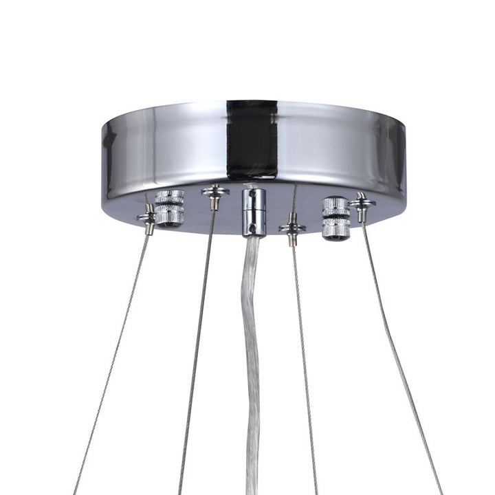 Stainless Steel Spiked Drum Chandelier by Bethel - view 4