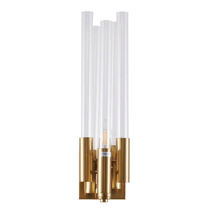 Metal Frame Wall Sconce with Clear Glass Rods by Bethel - view 15