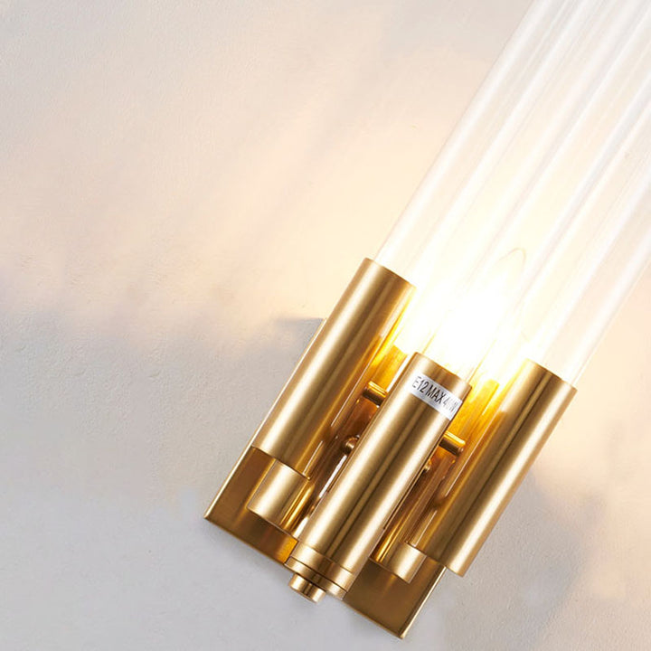 Metal Frame Wall Sconce with Clear Glass Rods by Bethel - view 16