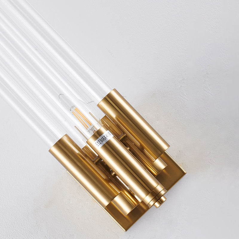 Metal Frame Wall Sconce with Clear Glass Rods by Bethel - view 17