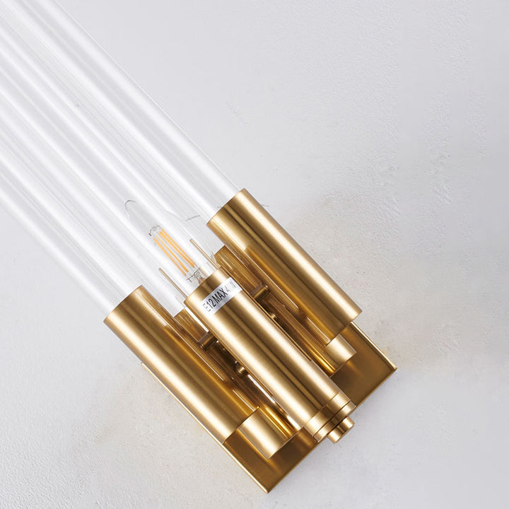 Metal Frame Wall Sconce with Clear Glass Rods by Bethel - view 17