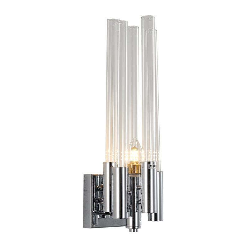 Metal Frame Wall Sconce with Clear Glass Rods by Bethel - view 2
