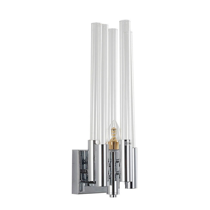 Metal Frame Wall Sconce with Clear Glass Rods by Bethel - view 3
