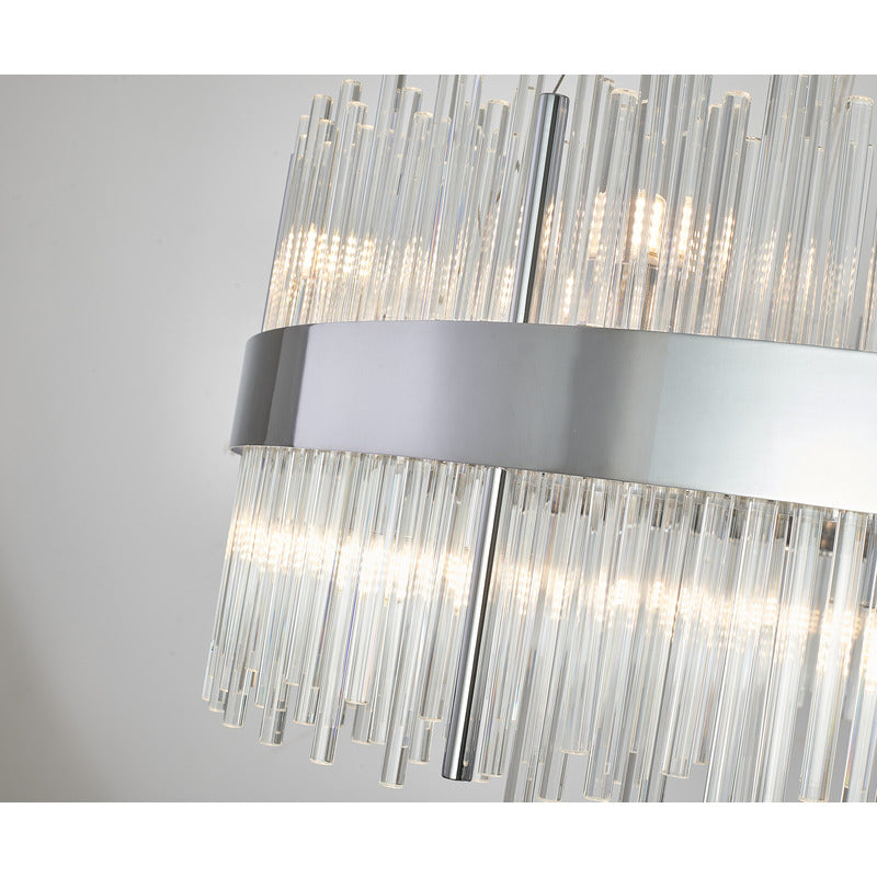 Halo Frame Chandelier with Clear Glass Rods by Bethel - view 34