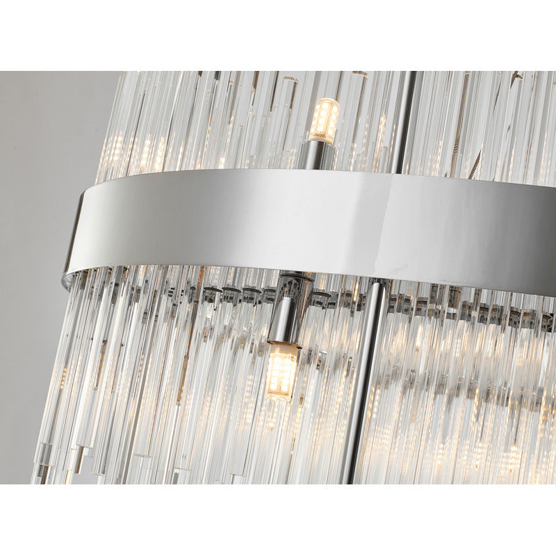 Halo Frame Chandelier with Clear Glass Rods by Bethel - view 48