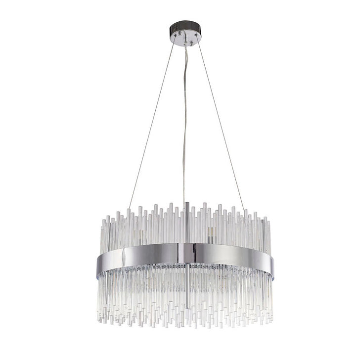 Halo Frame Chandelier with Clear Glass Rods by Bethel - view 19