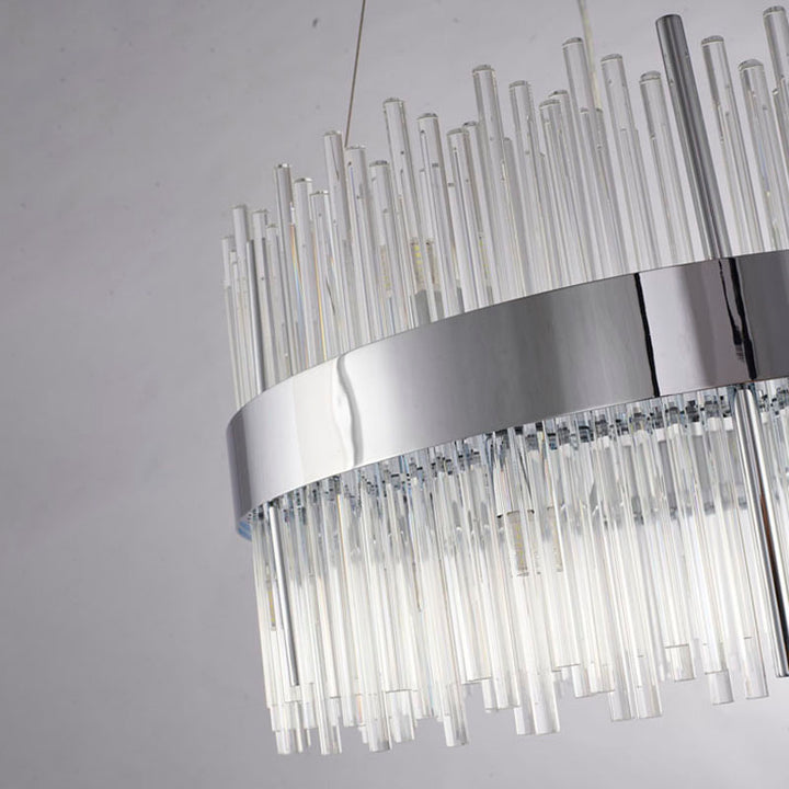 Halo Frame Chandelier with Clear Glass Rods by Bethel - view 20