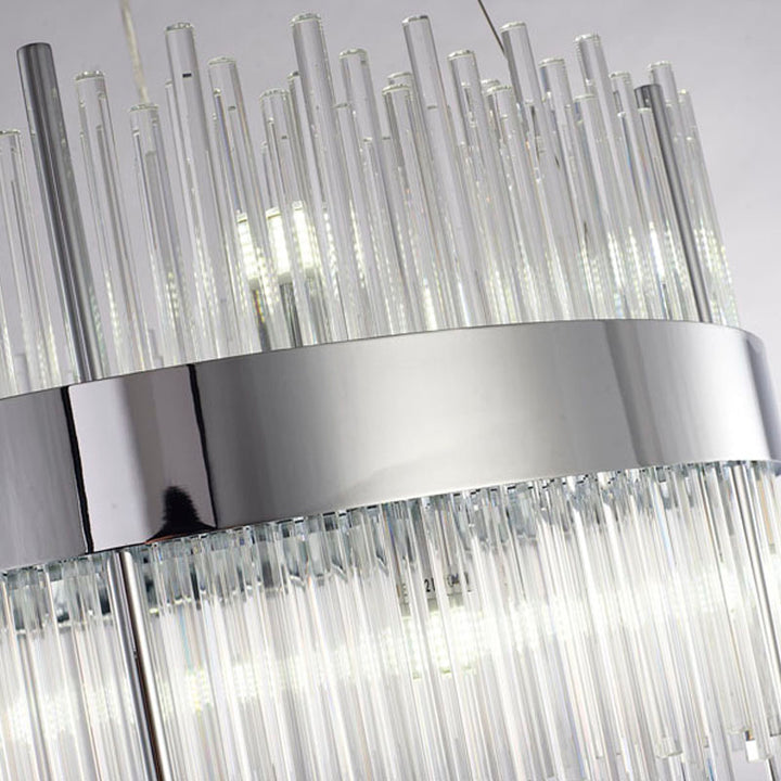 Halo Frame Chandelier with Clear Glass Rods by Bethel - view 21