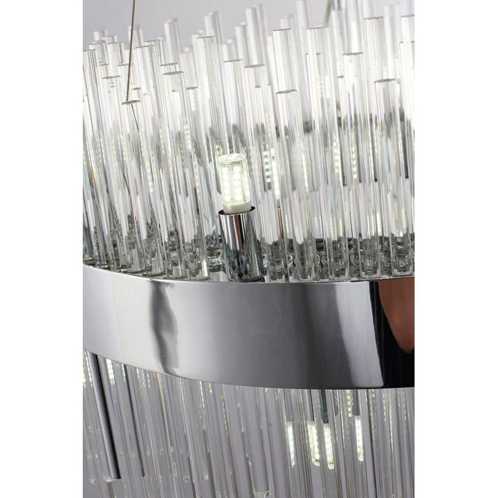 Halo Frame Chandelier with Clear Glass Rods by Bethel - view 22