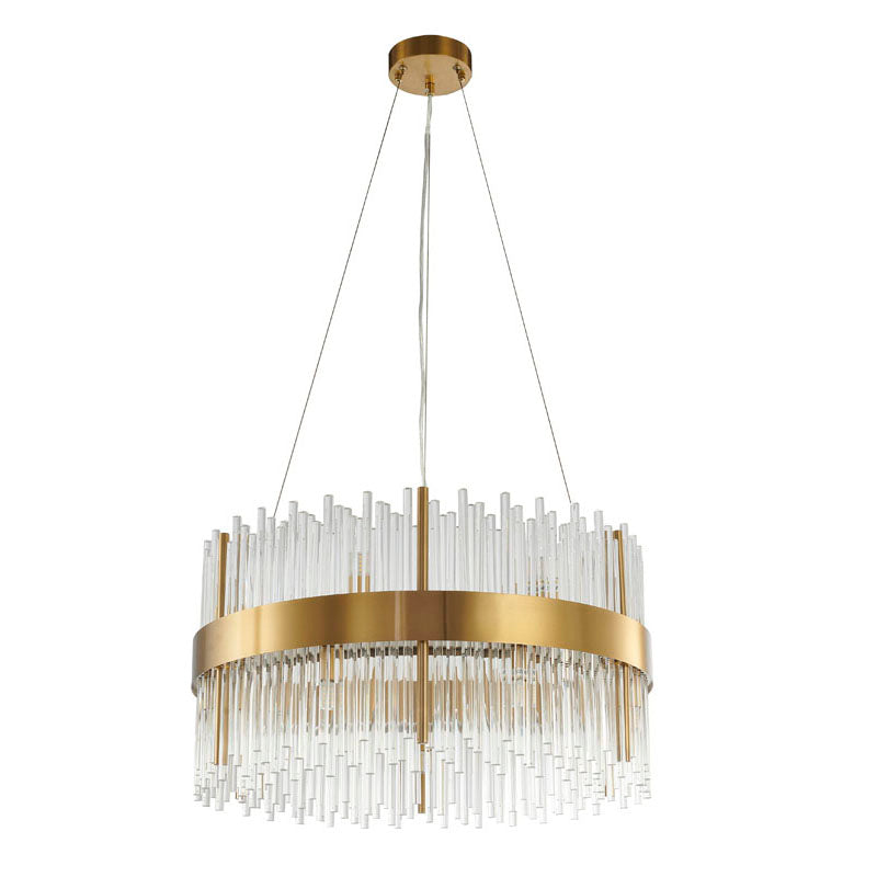 Halo Frame Chandelier with Clear Glass Rods by Bethel - view 27